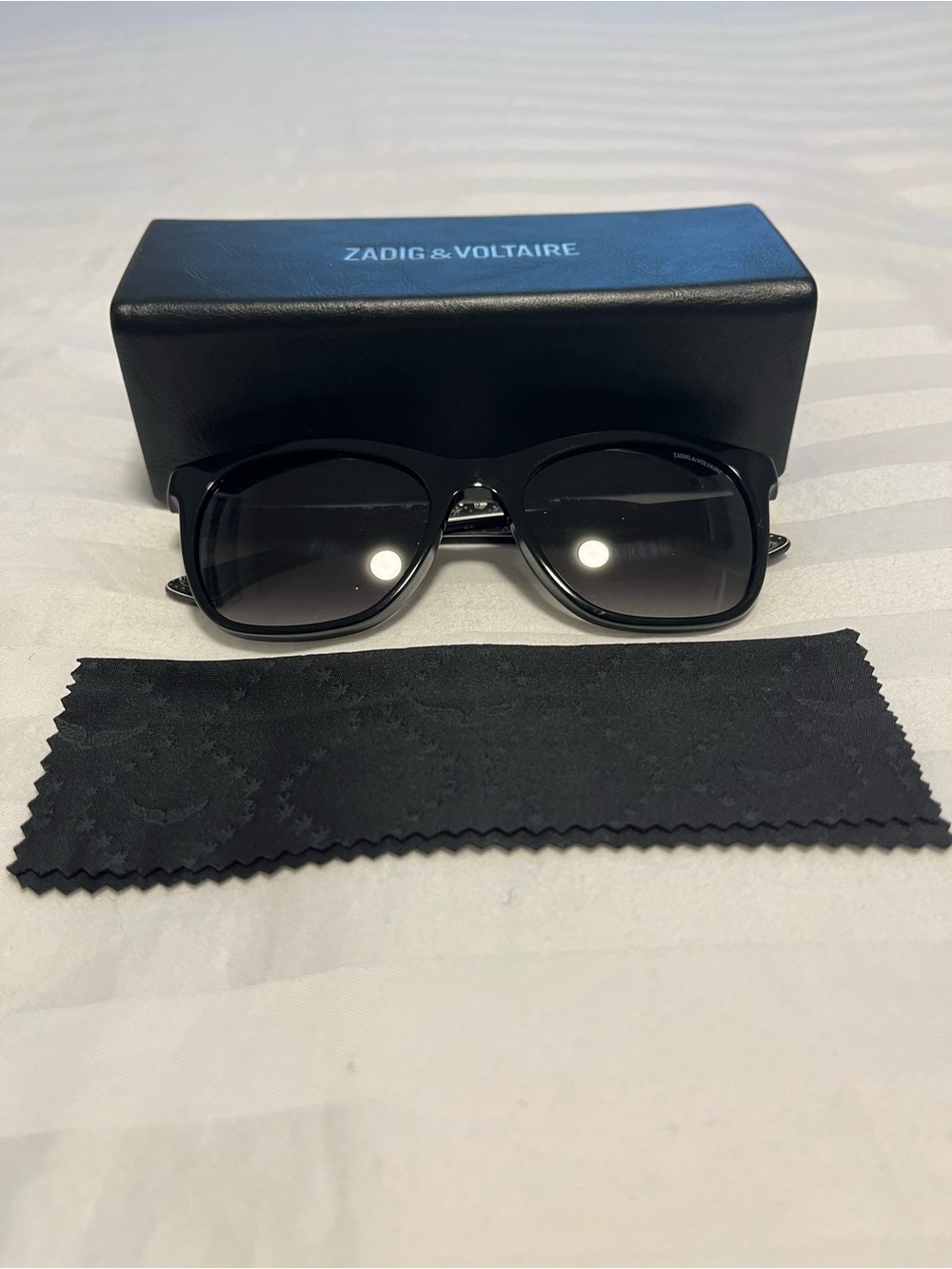 Zadig & Voltaire Black Square Gradient Women's Sunglasses